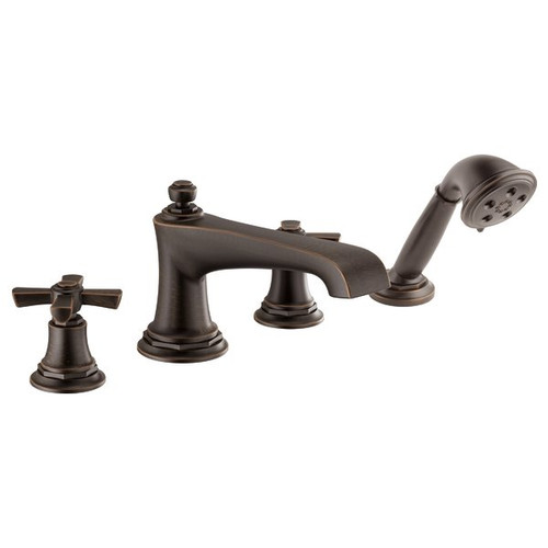 Brizo Rook(R): Roman Tub Faucet with Handshower - Less Handles