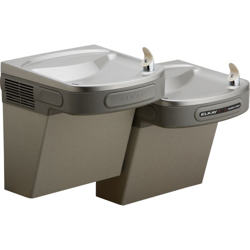 Versatile Wall Mount Bi-Level ADA Sensor-Activated Cooler in Light Gray Granite
