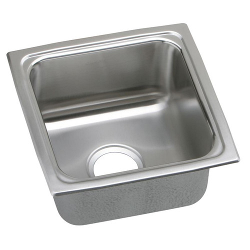 Stainless Steel Single Bowl Top Mount Sink in Lustrous Highlighted Satin
