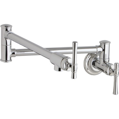 Wall Mount Pot Filler in Antique Steel