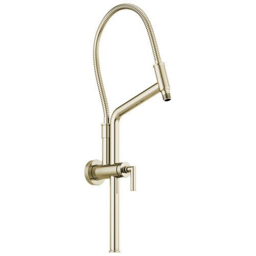 Brizo Essential(TM) Shower: 10 7/16" Linear Round Slide Bar Shower Arm And Flange