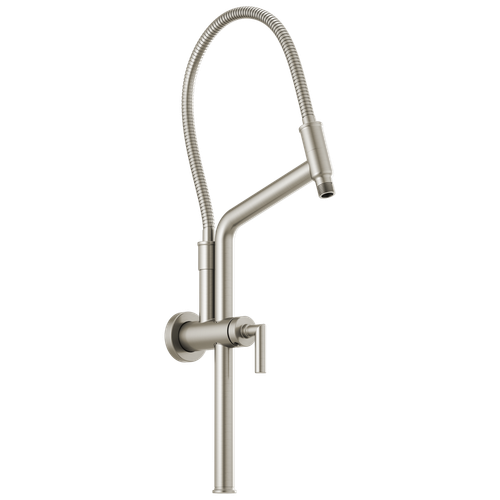 Brizo Essential(TM) Shower: 10 7/16" Linear Round Slide Bar Shower Arm And Flange