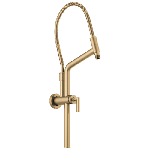 Brizo Essential(TM) Shower: 10 7/16" Linear Round Slide Bar Shower Arm And Flange