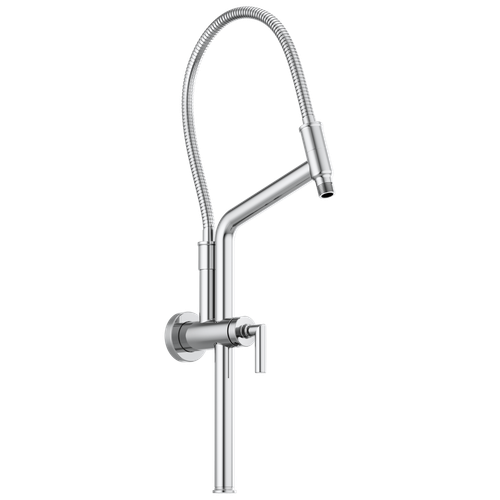 Brizo Essential(TM) Shower: 10 7/16" Linear Round Slide Bar Shower Arm And Flange