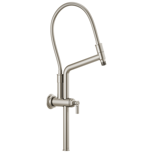 Brizo Essential(TM) Shower: 10 7/16" Classic Slide Bar Shower Arm And Flange