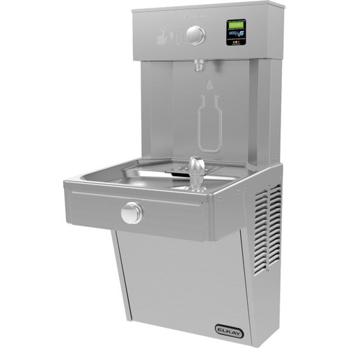 Elkay LVRC8WSK Filtered Vandal-Resistant Bottle Filling Station with Single Vandal-Resistant Cooler in Stainless Steel Elkay LVRC8WSK Filtered Vandal-Resistant Bottle Filling Station with Single Vandal-Resistant Cooler in Stainless Steel