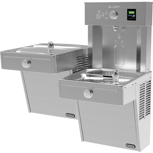 VRCTL8WSK Vandal-ResistantBottle Filling Station with Bi-Level Vandal-Resistant Cooler in Stainless Steel