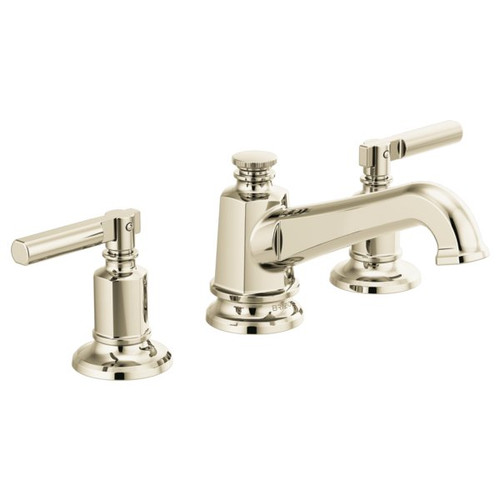 Brizo Invari(R): Widespread Lavatory Faucet with Angled Spout - Less Handles 1.2 GPM