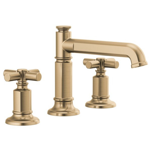 Brizo Invari(R): Widespread Lavatory Faucet with Column Spout - Less Handles 1.2 GPM