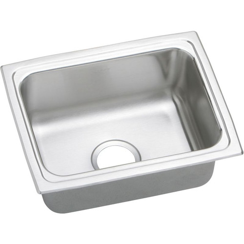 Elkay DLFR251912 Gourmet Lustertone Stainless Steel Single-Bowl Top-Mount Sink Elkay DLFR251912 Gourmet Lustertone Stainless Steel Single-Bowl Top-Mount Sink