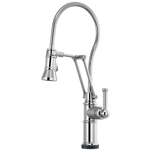 Brizo Artesso(R): SmartTouch(R) Articulating Kitchen Faucet With Finished Hose