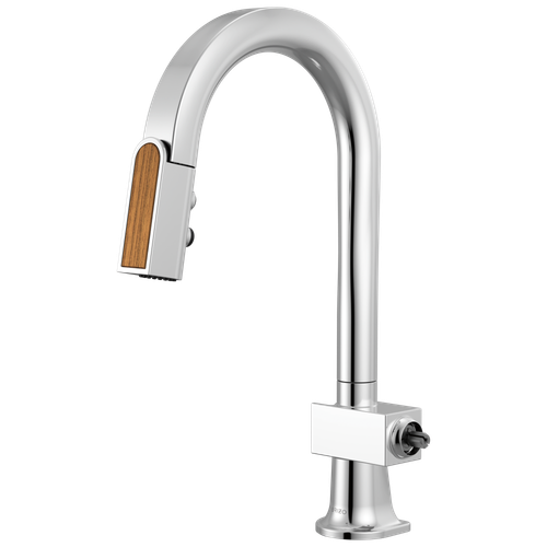 Brizo Frank Lloyd Wright(R): Pull-Down Prep Faucet with Arc Spout and Wood Wand - Less Handle
