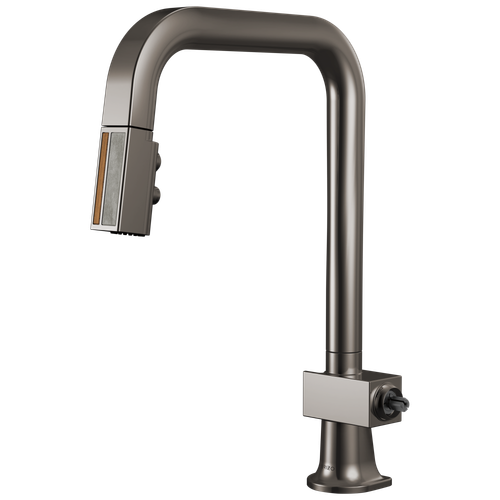 Brizo Frank Lloyd Wright(R): Pull-Down Kitchen Faucet with Square Spout and Wood/Concrete Wand - Less Handle