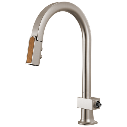 Brizo Frank Lloyd Wright(R): Pull-Down Kitchen Faucet with Arc Spout and Wood Wand - Less Handle