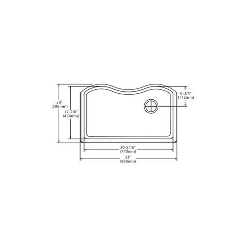 ELGUS3322RMC0 Single Bowl Undermount Sink in Mocha