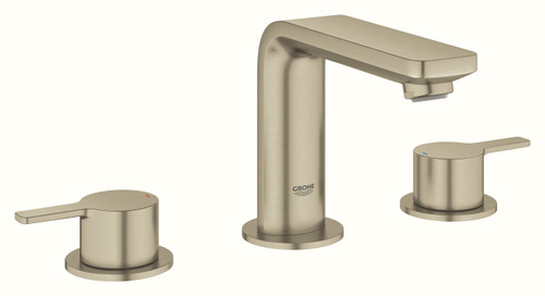8" Widespread Two-Handle M-Size Bathroom Faucet in Brushed Nickel