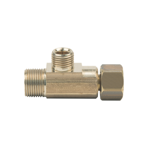 BrassCraft Compression Female Tee Adaptor (FIP on Branch), 3/8" OD Tube x 3/8" OD Tube x 1/4" Female Comp Nut