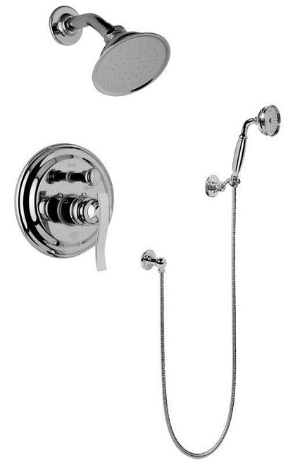 Pressure Balanced Shower with Metal Lever Handle in Polished Chrome