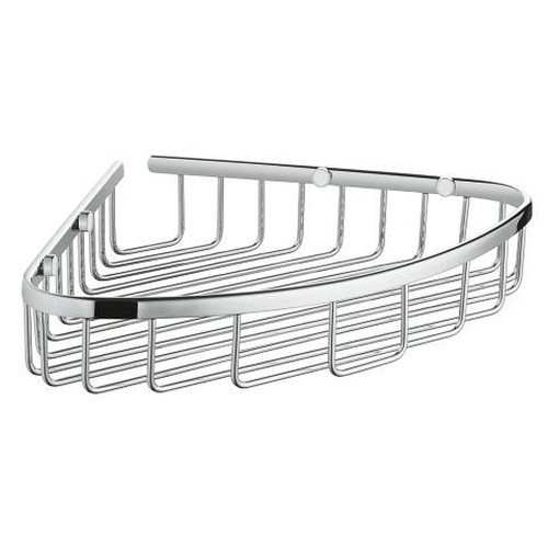40663001 BauCosmopolitan 12" Large Corner Basket in StarLight Chrome