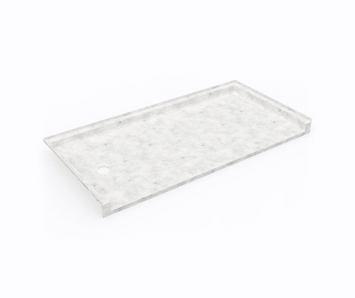30 x 60 Swanstone(R) Alcove Shower Pan with Right Hand Drain in Ice