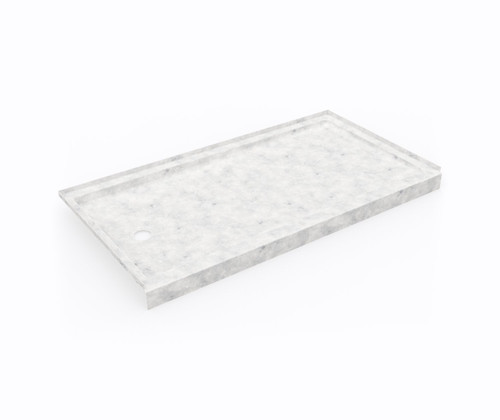 32 x 60 Swanstone(R) Alcove Shower Pan with Right Hand Drain in Ice