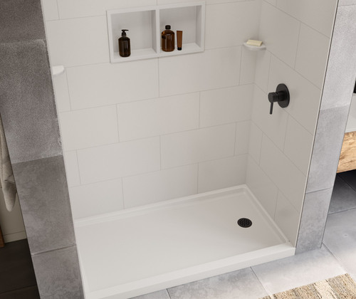32 x 60 Swanstone(R) Alcove Shower Pan with Right Hand Drain Mountain Mist