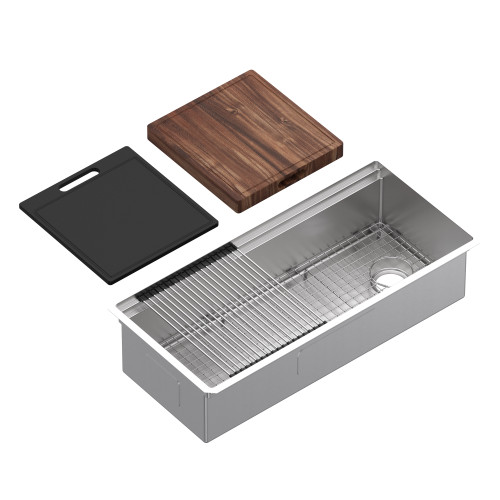 Culinario(TM) 40" Stainless Steel Chef/Workstation Sink With Accessories