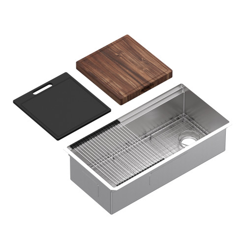Culinario(TM) 36" Stainless Steel Chef/Workstation Sink With Accessories