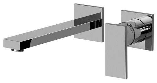Wall Mounted Bathroom Faucet in Steelnox