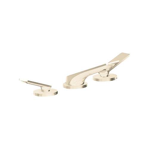 Widespread Bathroom Faucet - Less Pop-Up Drain in Polished Nickel