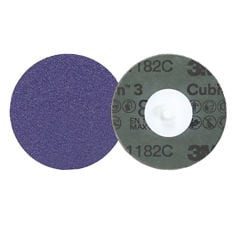 3M™ Cubitron™ 3 Roloc™ Fibre Disc 1182C, 80+, TR, Purple, 3 in, Die R300V, 50/Carton, 200 ea/Case