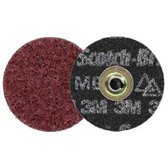 Scotch-Brite™ Roloc™ Precision Heavy Duty Surface Conditioning Disc, HD-DM, Medium 150+, TSM, 3 in, 25/Carton, 100 ea/Case