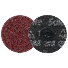 Scotch-Brite™ Roloc™ Precision Heavy Duty Surface Conditioning Disc, HD-DS, Medium 150+, TS, 3 in, 25/Carton, 100 ea/Case