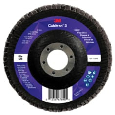 3M™ Cubitron™ 3 Flap Disc 1169F, 40+, T29-Conical, 4-1/2 in x 7/8 in, 10 ea/Case