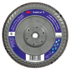 3M™ Cubitron™ 3 Flap Disc 1169F, 80+, T27-Flat Quick Change Plastic, 6 in x 5/8 in-11, 5 ea/Case
