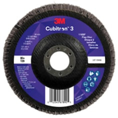 3M™ Cubitron™ 3 Flap Disc 1169F, 80+, T29-Conical, 5 in x 7/8 in, 10 ea/Case