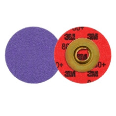 3M™ Cubitron™ 3 Roloc™ Durable Edge Disc 1184F, 80+ YF-weight, TSM, Purple, 2 in, Die RS200PM, 50/Carton, 200 ea/Case
