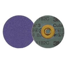 3M™ Cubitron™ 3 Roloc™ Fibre Disc 1182C, 80+, TSM, Purple, 3 in, Die RS300VM, 50/Carton, 200 ea/Case