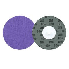 3M™ Cubitron™ 3 Roloc™ Disc 1184F, 80+ YF-weight, TR, Purple, 3 in, Die R300V, 50/Carton, 200 ea/Case
