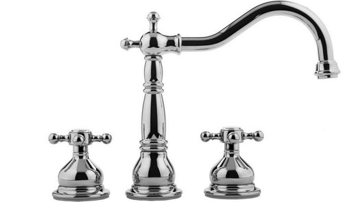 Roman Tub Filler Faucet with Metal Cross Handles in Olive Bronze