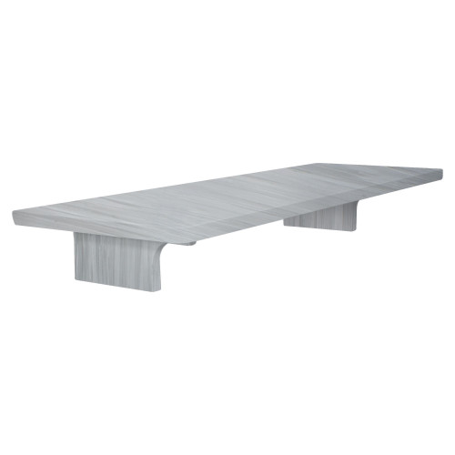 11-in x 4-in x 2-in Solid Surface Grab Bar Shelf, Glacier Grey