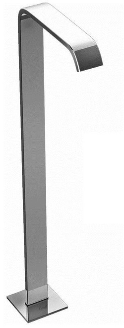 Floor Mounted Tub Filler Spout in Polished Chrome
