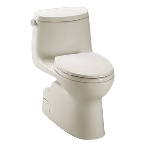 One Piece Elongated 1.28 GPF Toilet with Double Cyclone Flush System - Seat Included in Sedona Beige One Piece Elongated 1.28 GPF Toilet with Double Cyclone Flush System - Seat Included in Sedona Beige