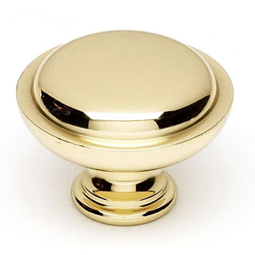 A1145-PB Knob Traditional 1-1/4-in in Polished Brass