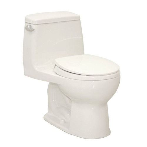 One Piece Round 1.6 GPF Toilet with G-Max Flush System - Seat Included in Cotton