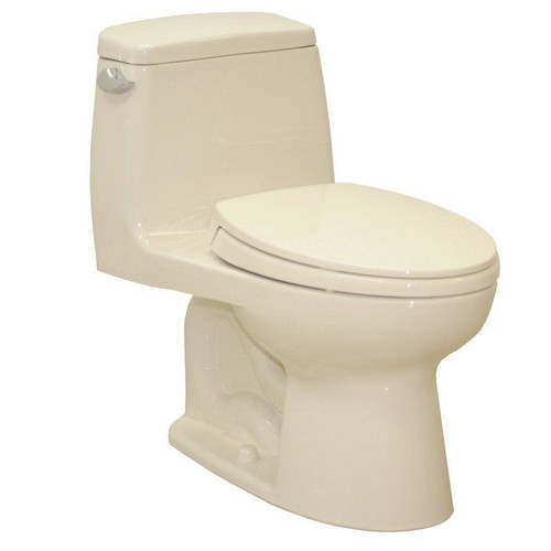 One Piece Elongated 1.28 GPF Toilet with E-Max Flush System - Seat Included in Bone One Piece Elongated 1.28 GPF Toilet with E-Max Flush System - Seat Included in Bone