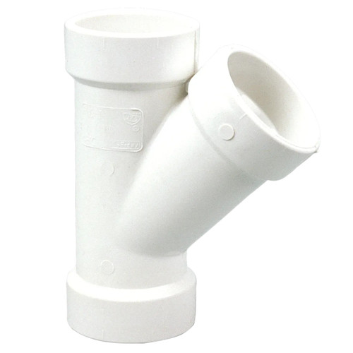 4810 8 in. x 8 in. x 4 in. 45° Wye H x H x H - PVC DWV