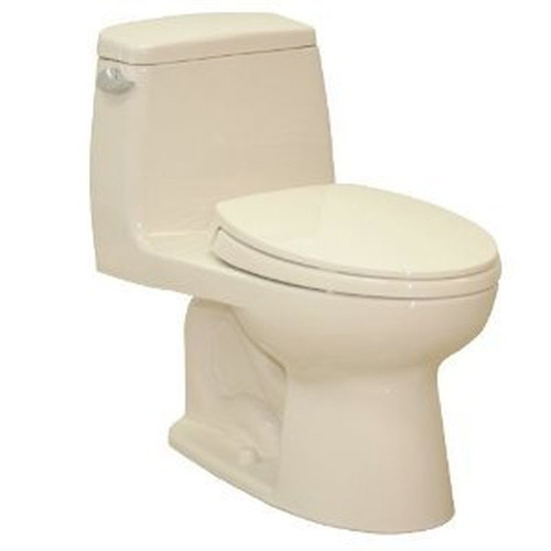One Piece Elongated 1.6 GPF Toilet with G-Max Flush System - Seat Included in Bone