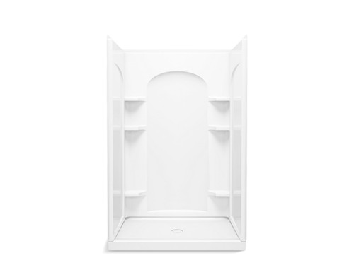 48" x 34" Vikrell(R) shower with Aging in Place backerboards, center drain