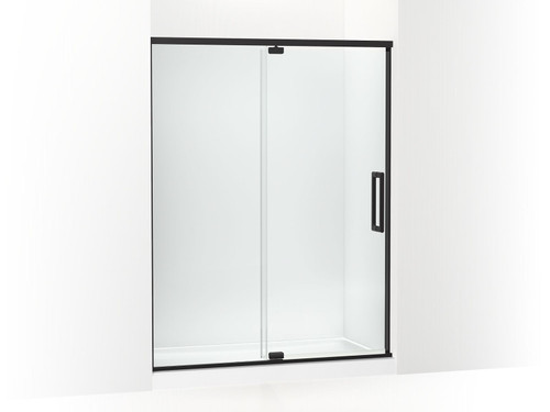 76" H pivot shower door with 5/16"-thick glass